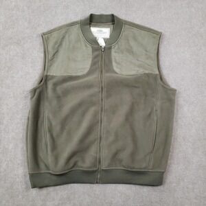 Boyt Harness Company Vest Men 2XL Green Fleece Full Zip Pockets Outdoor Shooting